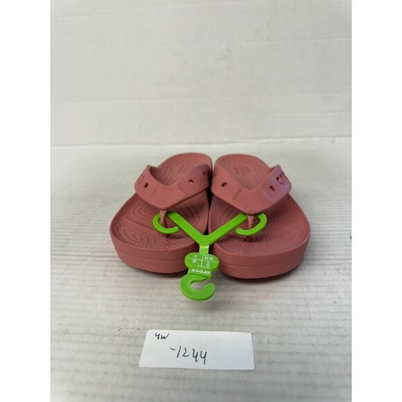 -1244 Crocs Baya Pink Lonic Comfort Platform Flip Flop-US 4 Womens - Picture 2 of 5